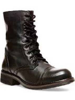 STEVE MADDEN, the Troopa fur trim combat boots!